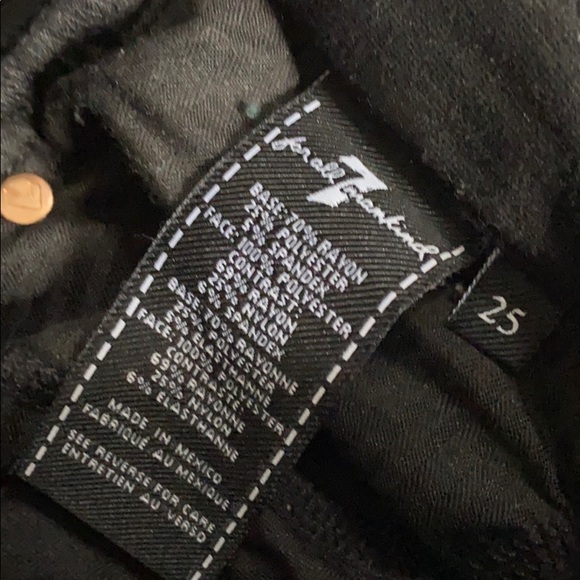 7 for all man kind Embroidered Black Pants - Picture 6 of 6